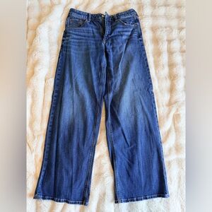 American Eagle Outfitters low-rise baggy wide leg 6 long Blue Jeans